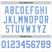 Load image into Gallery viewer, Custom White Light Blue-Gold Authentic Throwback Basketball Jersey