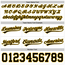 Load image into Gallery viewer, Custom White Black-Gold Authentic Throwback Basketball Shorts