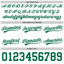 Load image into Gallery viewer, Custom White Kelly Green Authentic Throwback Basketball Shorts