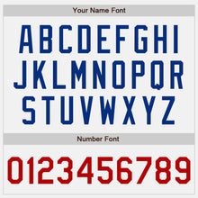 Load image into Gallery viewer, Custom White Royal Pinstripe Red Authentic Baseball Jersey