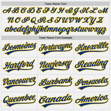 Load image into Gallery viewer, Custom White Royal Pinstripe Royal-Yellow Authentic Baseball Jersey