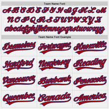 Load image into Gallery viewer, Custom White Red Pinstripe Red-Royal Authentic Baseball Jersey