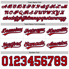 Load image into Gallery viewer, Custom White Red-Navy Authentic Basketball Shorts