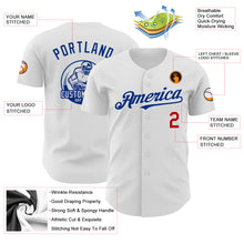 Load image into Gallery viewer, Custom White Red-Royal Authentic Baseball Jersey