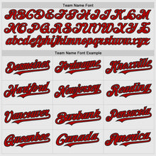 Load image into Gallery viewer, Custom White Black Pinstripe Red Authentic Baseball Jersey