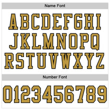 Load image into Gallery viewer, Custom White Old Gold-Black Mesh Authentic Football Jersey