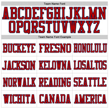 Load image into Gallery viewer, Custom White Red-Navy Mesh Authentic Football Jersey