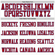 Load image into Gallery viewer, Custom White Red-Royal Mesh Authentic Football Jersey