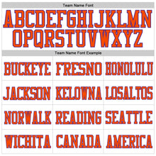 Load image into Gallery viewer, Custom White Orange-Purple Mesh Authentic Football Jersey