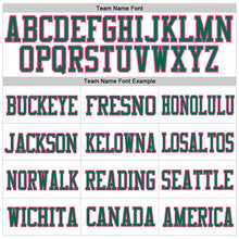 Load image into Gallery viewer, Custom White Kelly Green-Pink Mesh Authentic Football Jersey