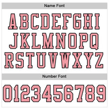 Load image into Gallery viewer, Custom White Medium Pink-Black Mesh Authentic Football Jersey
