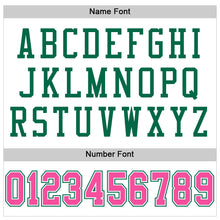 Load image into Gallery viewer, Custom White Pink-Kelly Green Mesh Authentic Football Jersey