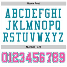 Load image into Gallery viewer, Custom White Pink-Teal Mesh Authentic Football Jersey