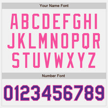 Load image into Gallery viewer, Custom White Purple-Pink Authentic Baseball Jersey