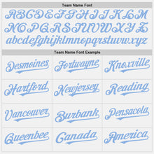 Load image into Gallery viewer, Custom White Light Blue Authentic Baseball Jersey