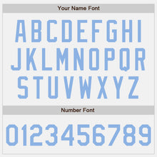 Load image into Gallery viewer, Custom White Light Blue Authentic Baseball Jersey