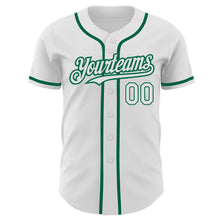Load image into Gallery viewer, Custom White Kelly Green Authentic Baseball Jersey