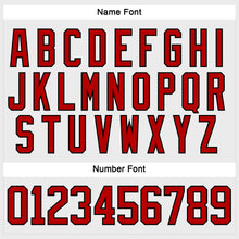 Load image into Gallery viewer, Custom White Red-Black Hockey Lace Neck Jersey