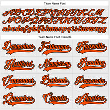 Load image into Gallery viewer, Custom White Orange-Black Hockey Lace Neck Jersey