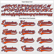 Load image into Gallery viewer, Custom White Orange-Royal Hockey Lace Neck Jersey