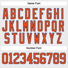 Load image into Gallery viewer, Custom White Orange-Royal Hockey Lace Neck Jersey