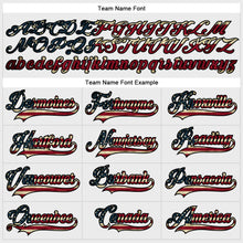 Load image into Gallery viewer, Custom White Vintage USA Flag Black-Maroon Hockey Lace Neck Jersey