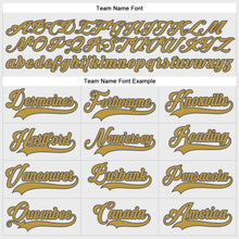 Load image into Gallery viewer, Custom White Old Gold-Steel Gray Hockey Lace Neck Jersey