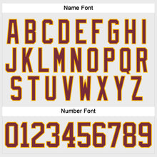 Load image into Gallery viewer, Custom White Burgundy-Gold Hockey Lace Neck Jersey
