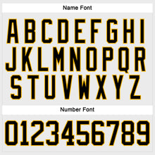 Load image into Gallery viewer, Custom White Black-Gold Hockey Lace Neck Jersey