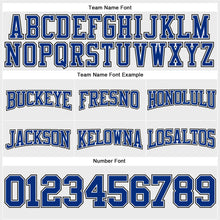 Load image into Gallery viewer, Custom Stitched White Royal-Black Football Pullover Sweatshirt Hoodie