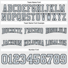 Load image into Gallery viewer, Custom Stitched White Silver-Black Football Pullover Sweatshirt Hoodie