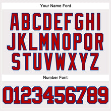 Load image into Gallery viewer, Custom White Red-Royal Authentic Baseball Jersey