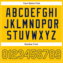 Load image into Gallery viewer, Custom Yellow Navy Authentic Baseball Jersey