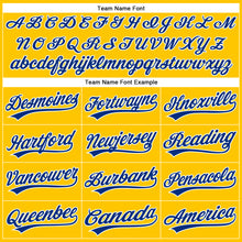 Load image into Gallery viewer, Custom Yellow Royal-White Authentic Baseball Jersey