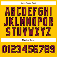Load image into Gallery viewer, Custom Yellow Crimson-Black Authentic Baseball Jersey