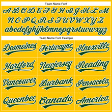 Load image into Gallery viewer, Custom Yellow Green-White Authentic Baseball Jersey