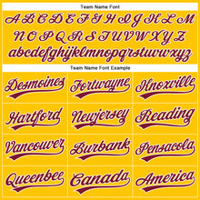 Load image into Gallery viewer, Custom Yellow Crimson-White Authentic Baseball Jersey