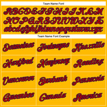 Load image into Gallery viewer, Custom Yellow Red-Navy Performance T-Shirt