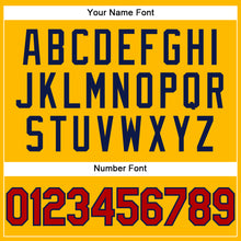 Load image into Gallery viewer, Custom Yellow Red-Navy Performance T-Shirt