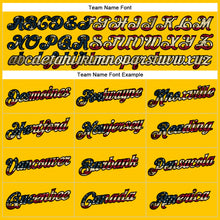 Load image into Gallery viewer, Custom Yellow Vintage USA Flag-Black Performance T-Shirt