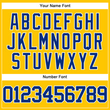Load image into Gallery viewer, Custom Yellow Royal-White Authentic Baseball Jersey