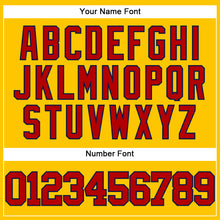 Load image into Gallery viewer, Custom Yellow Red-Navy Authentic Baseball Jersey
