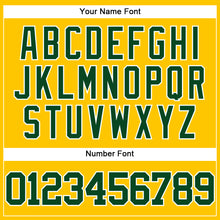 Load image into Gallery viewer, Custom Yellow Green-White Authentic Baseball Jersey