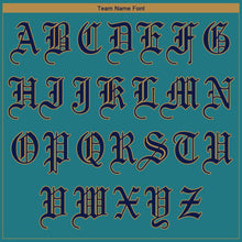 Load image into Gallery viewer, Custom Teal Navy-Old Gold Authentic Baseball Jersey