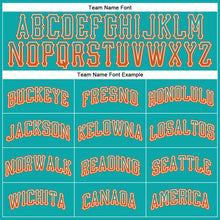 Load image into Gallery viewer, Custom Aqua Orange-White Authentic Drift Fashion Baseball Jersey