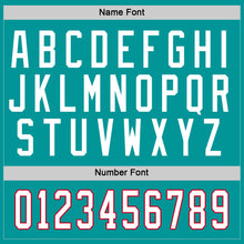 Load image into Gallery viewer, Custom Aqua White-Red Hockey Jersey