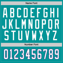 Load image into Gallery viewer, Custom Aqua White-Purple Hockey Jersey