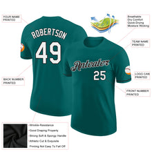 Load image into Gallery viewer, Custom Aqua White-Black Performance T-Shirt