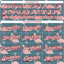 Load image into Gallery viewer, Custom Teal White-Red Christmas 3D Authentic Baseball Jersey