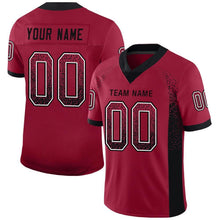 Load image into Gallery viewer, Custom Cardinal Black-White Drift Fashion Football Jersey